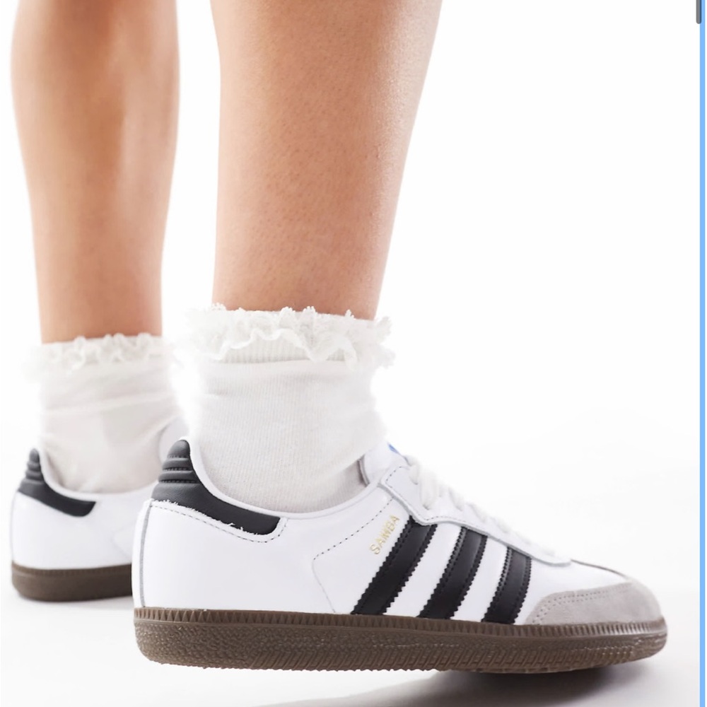 Adidas Samba Shoes in Black, White, and Gray - Picture 3 of 4